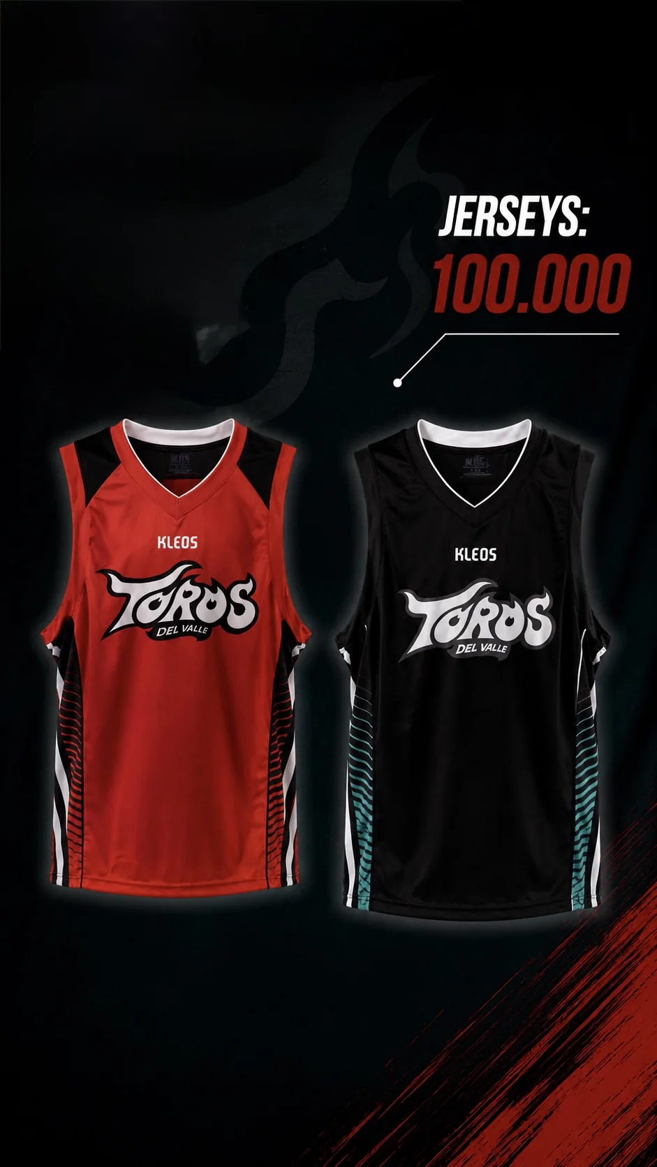 Jersey Local 2026 1 Jersey local rojo oficial de Toros del Valle 2026 con el logo del club al pecho