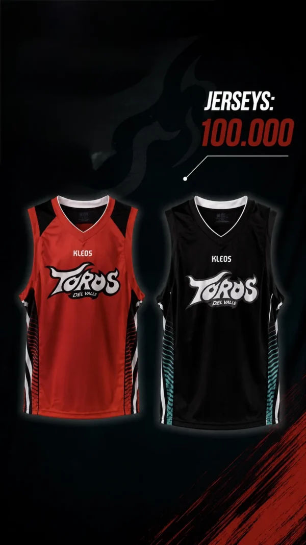 Jersey visitante negro oficial de Toros del Valle 2026 con el logo del club al pecho