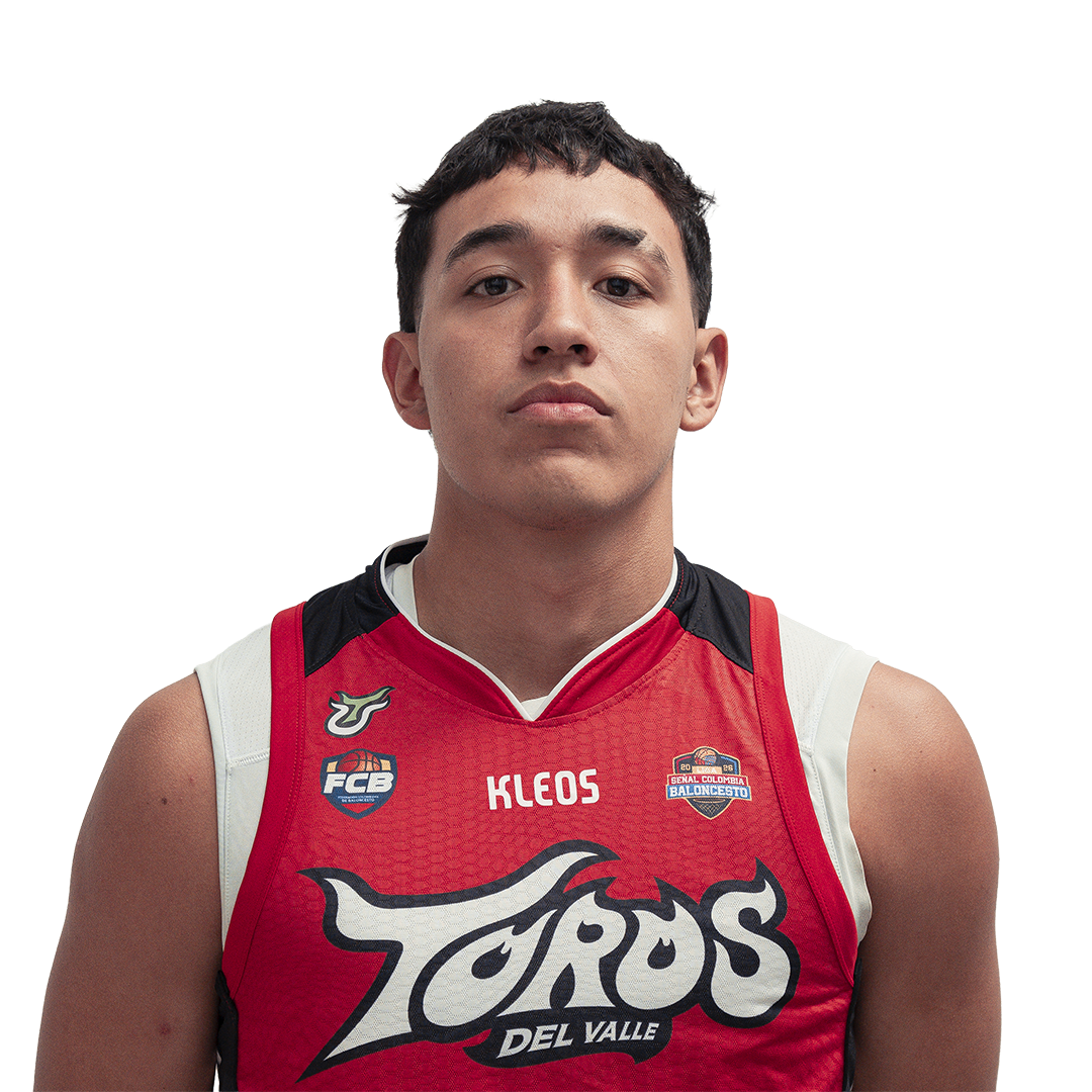 Miguel Ruiz, escolta #8 de Toros del Valle, con uniforme rojo KLEOS temporada 2026-I