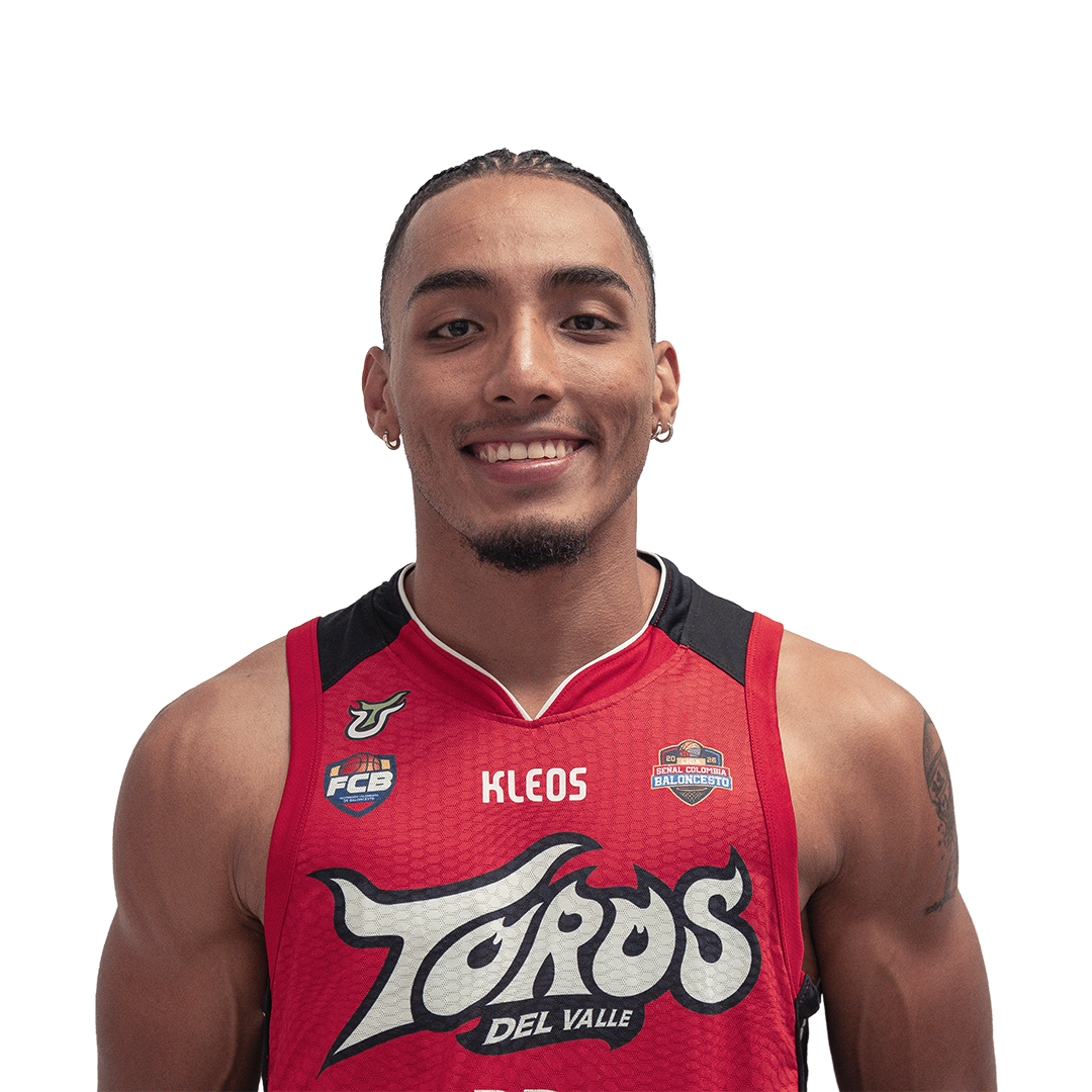 Samuel Mojica, alero #11 de Toros del Valle, con uniforme rojo KLEOS temporada 2026-I